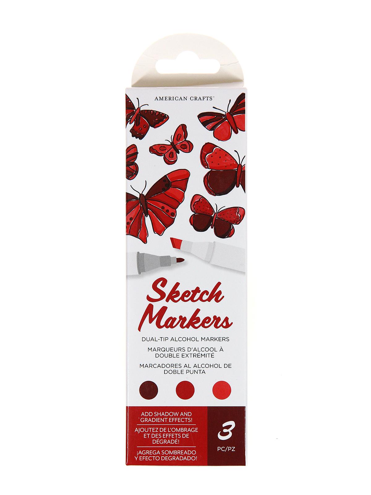 Sketch Markers Cherry Set Of 3