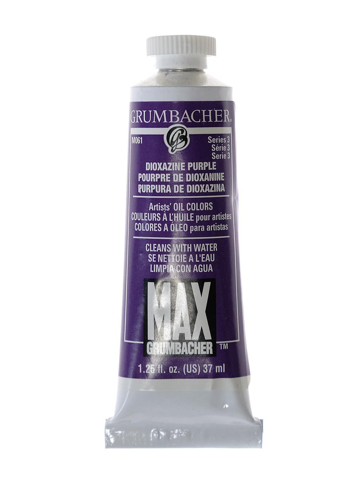 Max Water Miscible Oil Colors dioxazine purple 1.25 oz.