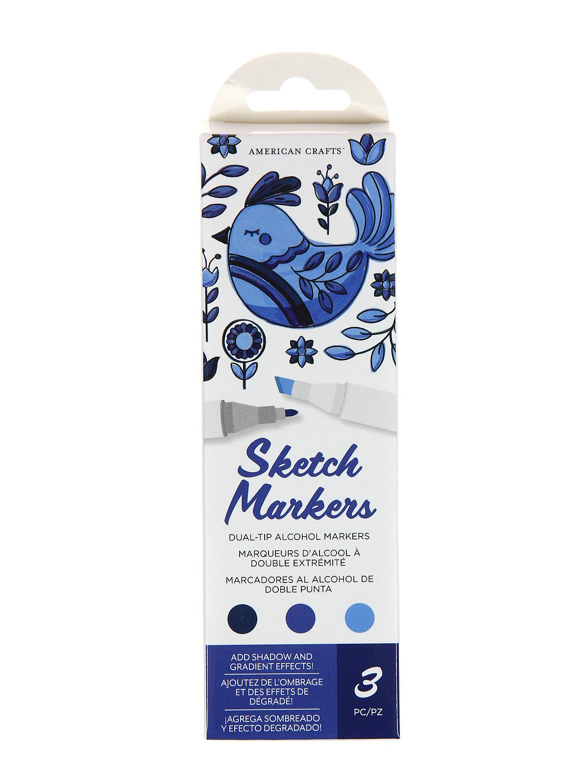 Sketch Markers pacific set of 3