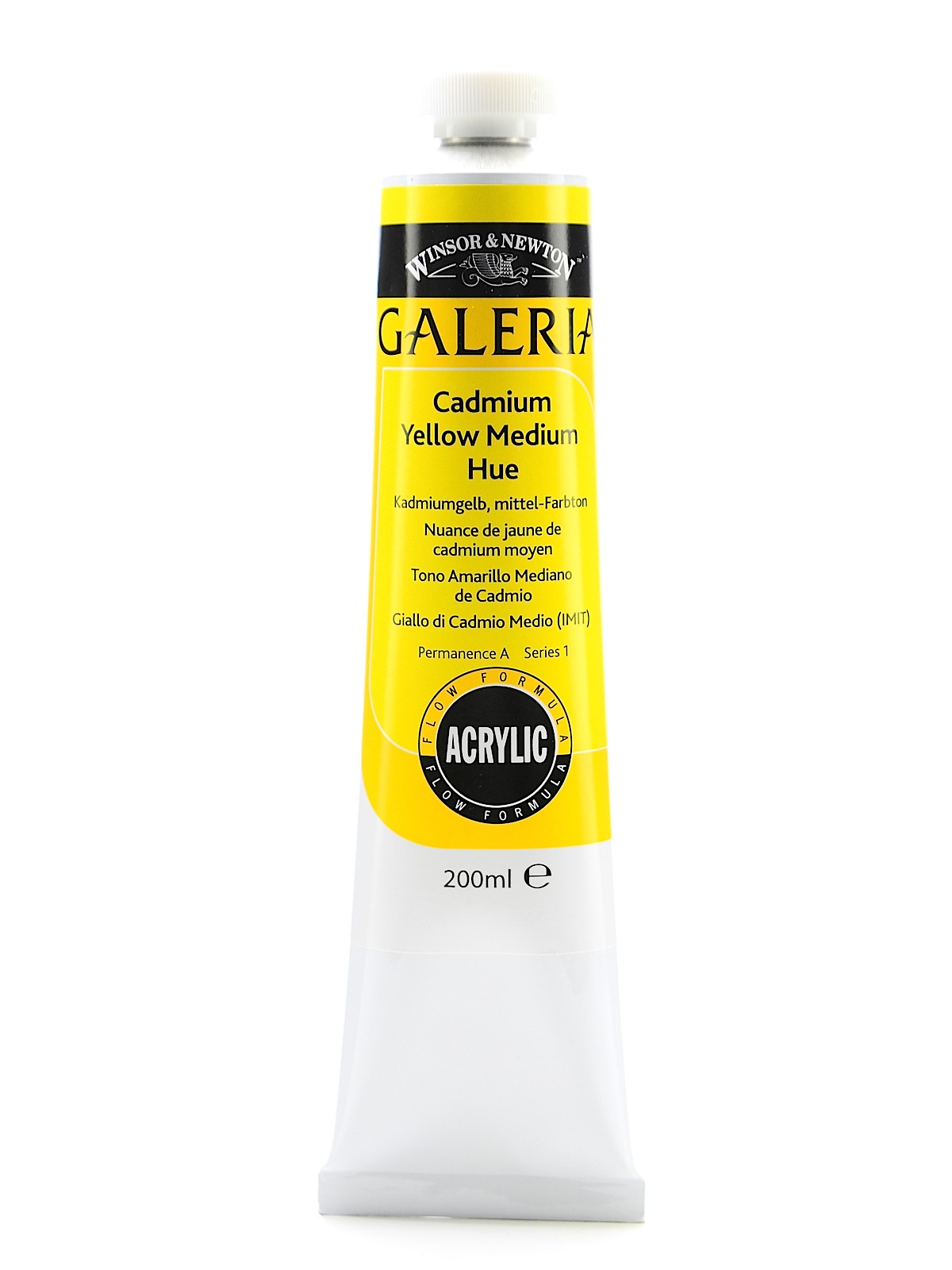 Galeria Flow Formula Acrylic Colours cadmium yellow medium hue 200 ml 120