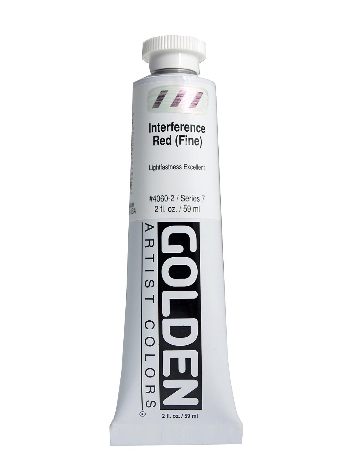Iridescent and Interference Acrylics interference red fine 2 oz.