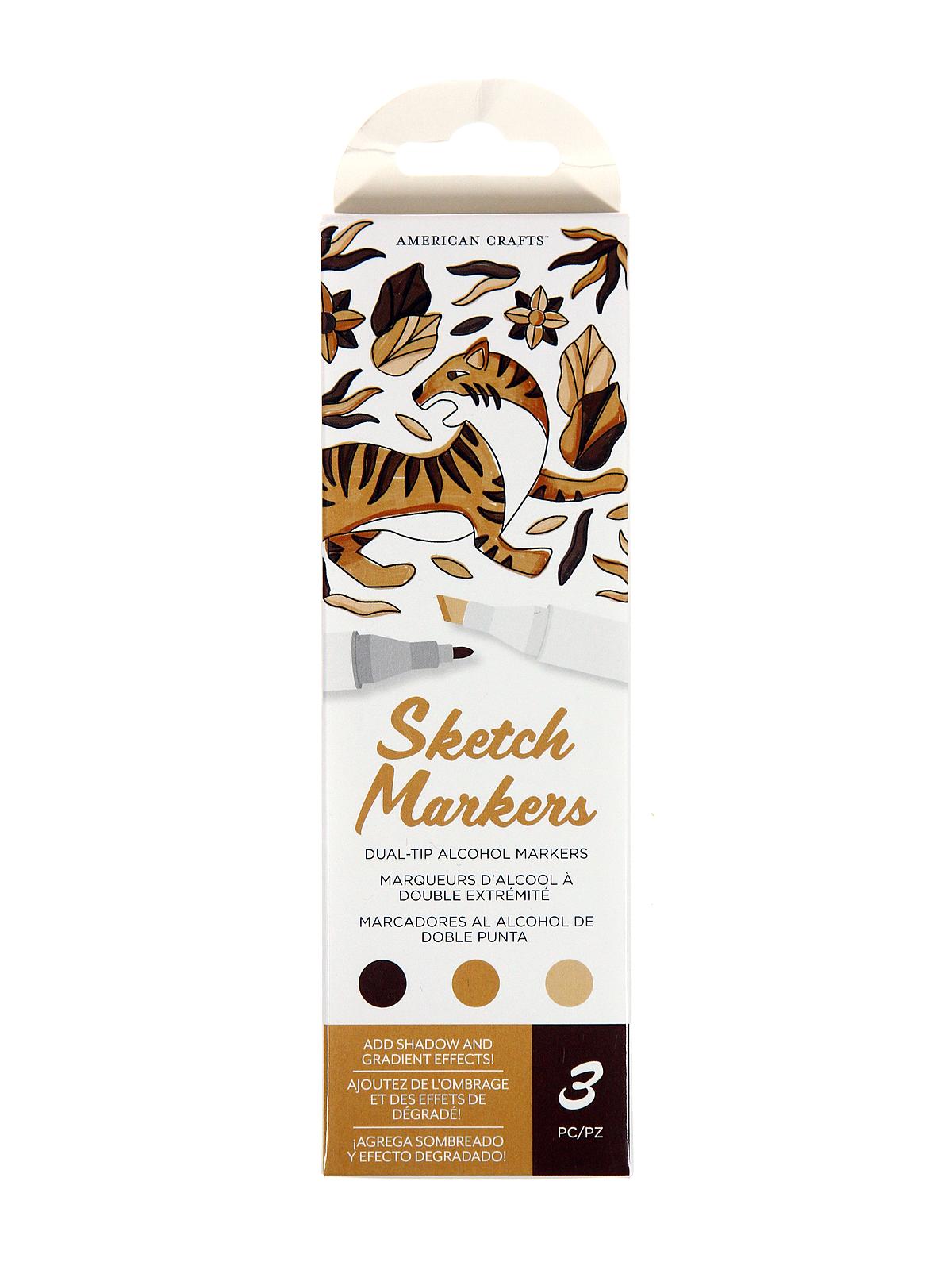 Sketch Markers warm neutrals set of 3