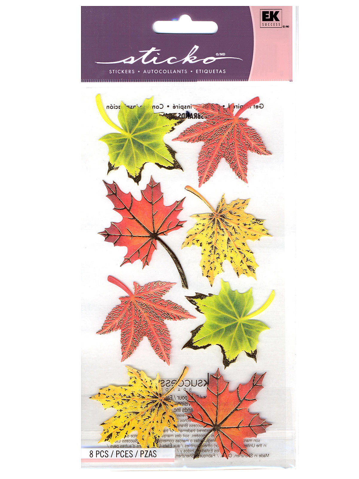 Classic Stickers maple leaves 8 pieces