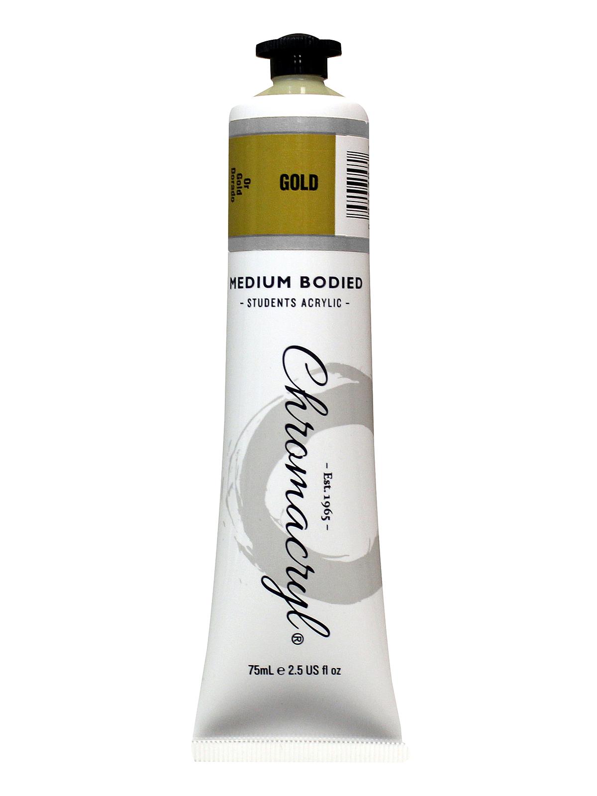 Chromacryl Students' Acrylic Paints gold 75 ml