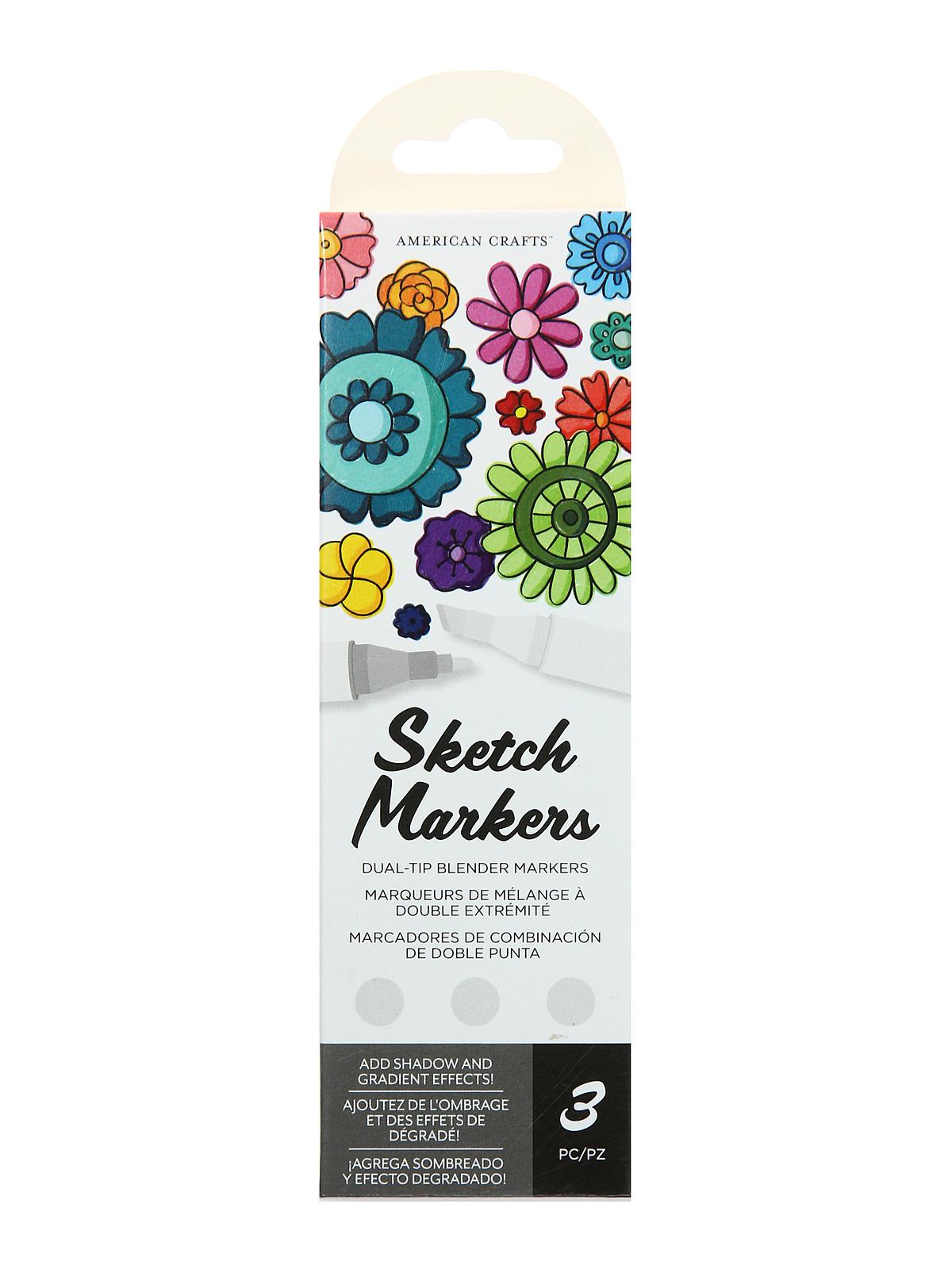 Sketch Markers colorless blender set of 3