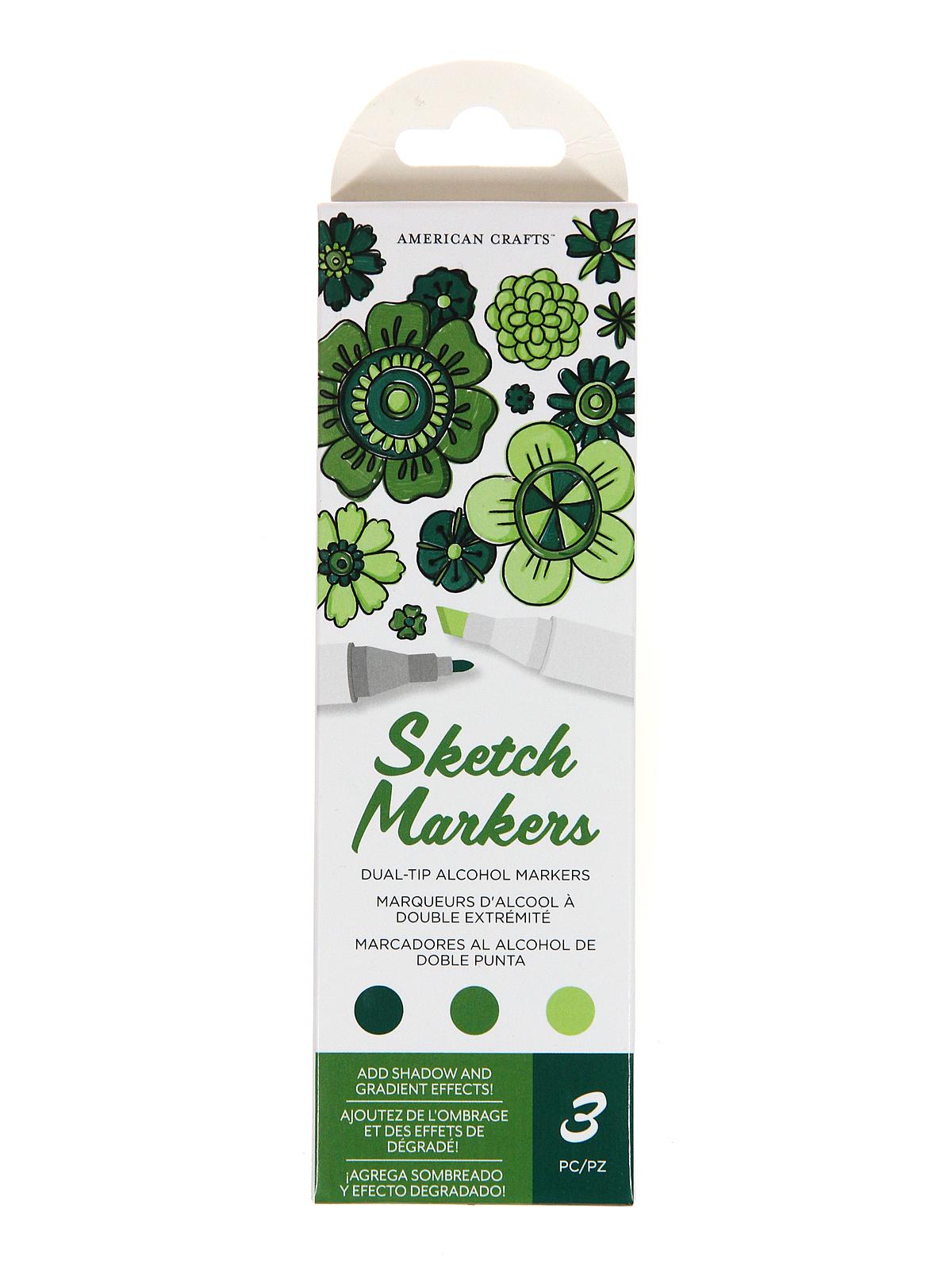 Sketch Markers shamrock set of 3
