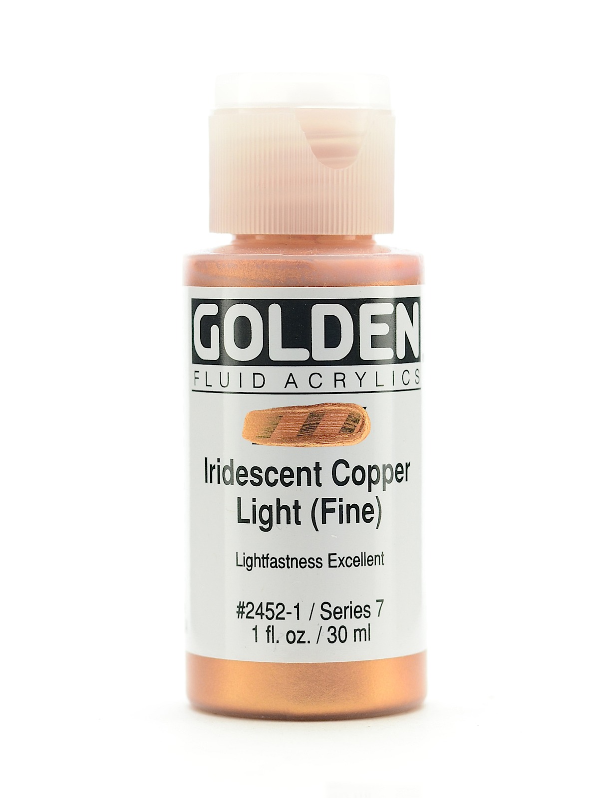 Fluid Acrylics iridescent copper light fine 1 oz.