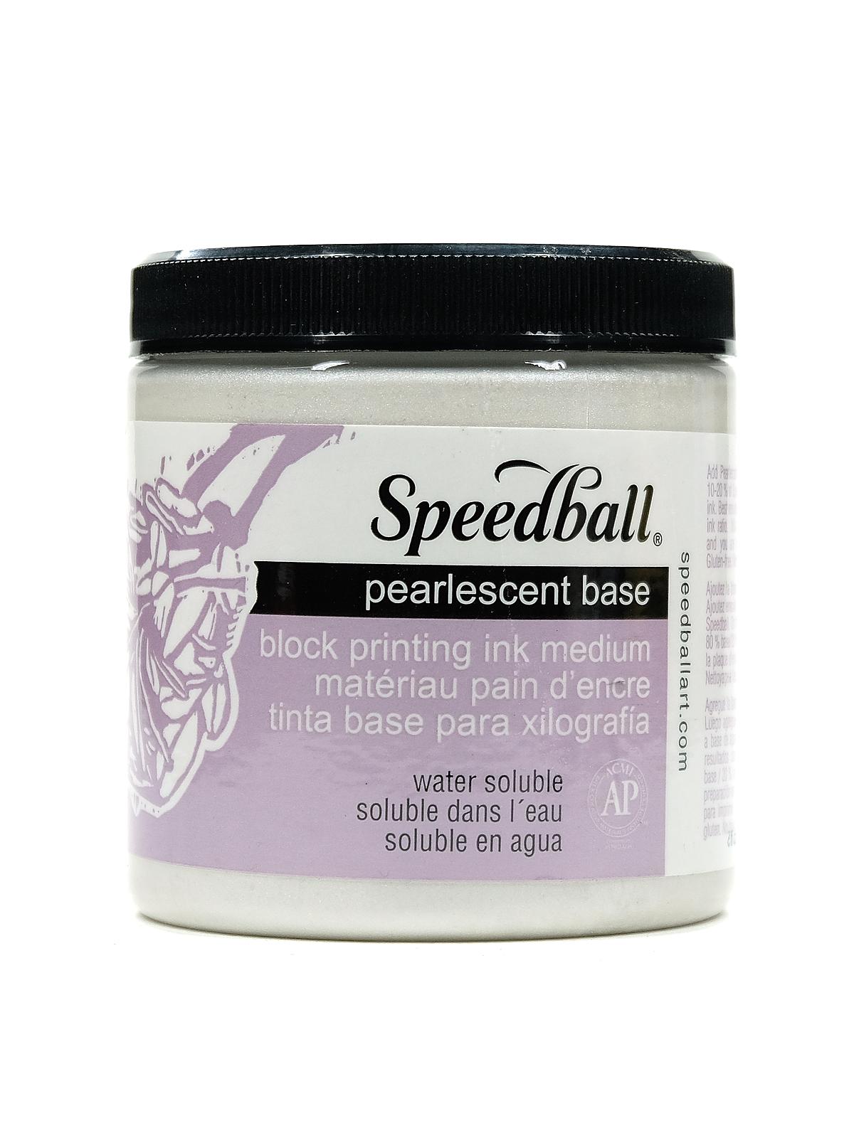 Pearlescent Base Block Printing Medium 8 oz.