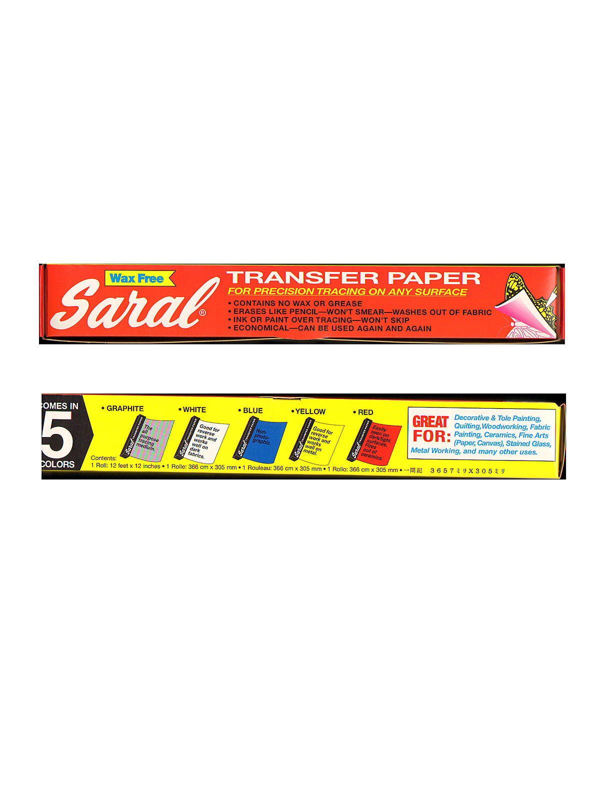 Transfer (Tracing) Paper red easy-to-see for scaling 12 1 2 in. x 12 ft. roll