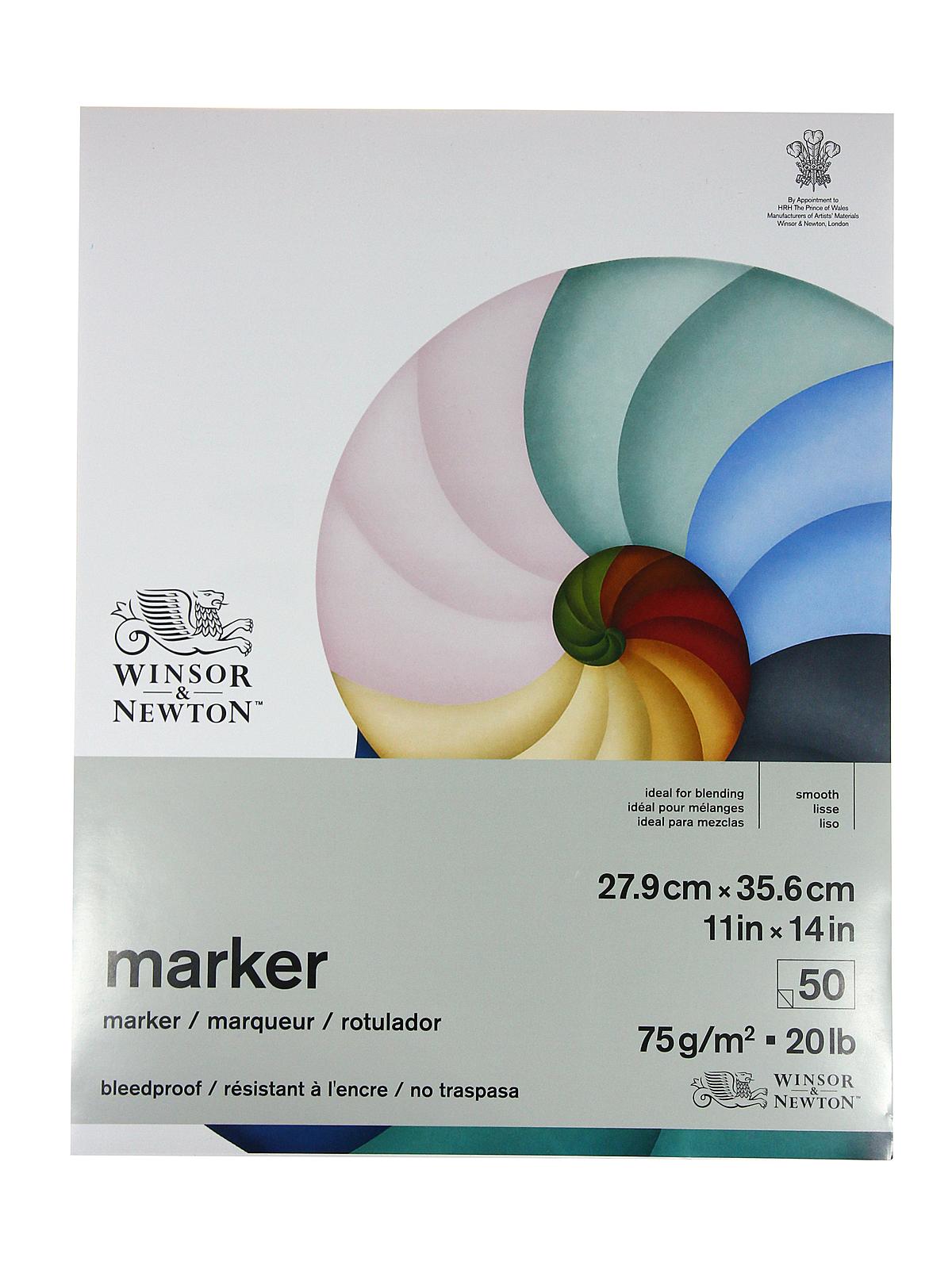Marker Pads (Bleedproof) gummed 11 in. x 14 in. 50 sheets
