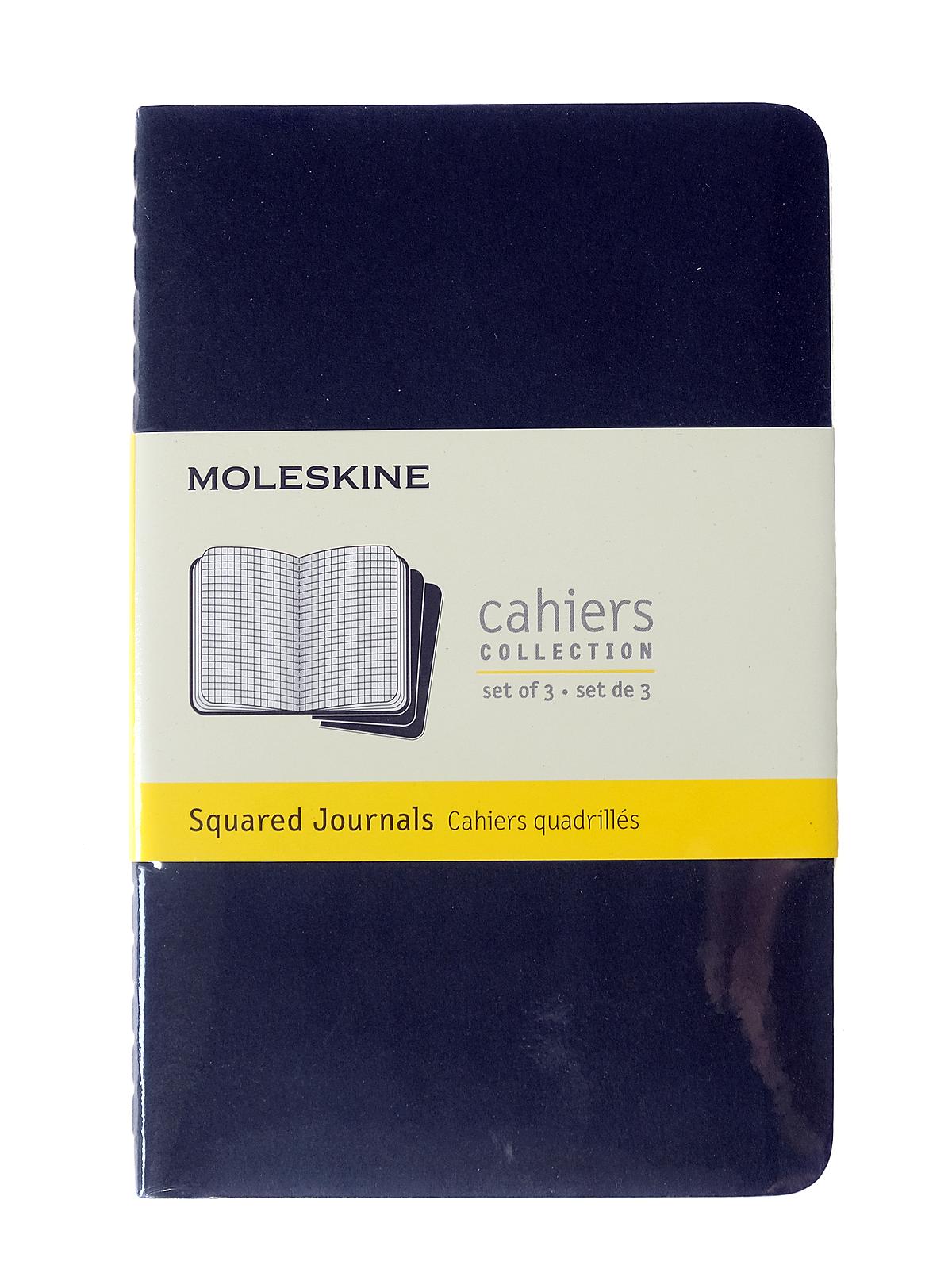 Cahier Journals black, graph 3 1 2 in. x 5 1 2 in. pack of 3, 64 pages each