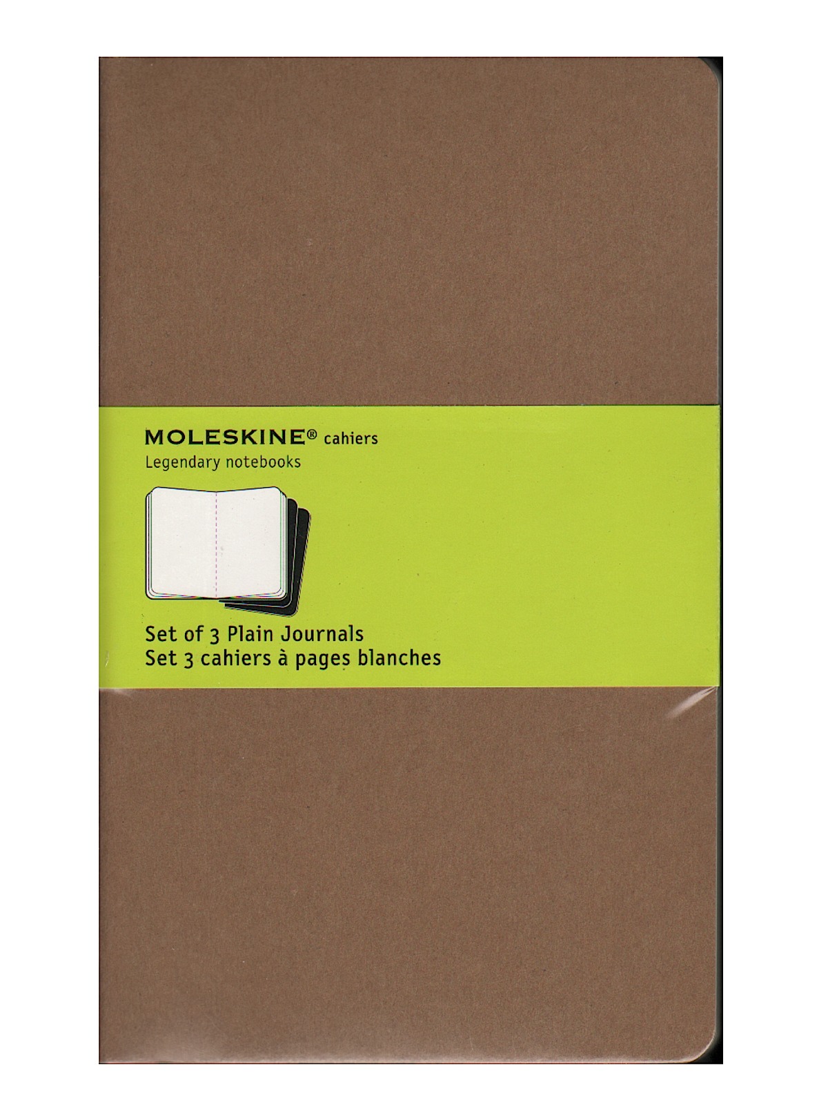Cahier Journals kraft brown, blank 5 in. x 8 1 4 in. pack of 3, 80 pages each