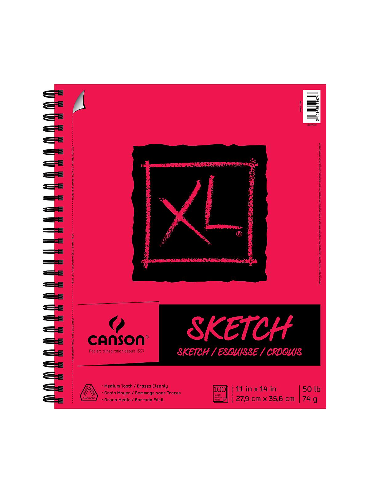 XL Sketch Pads 11 in. x 14 in. 100 sheets side wire