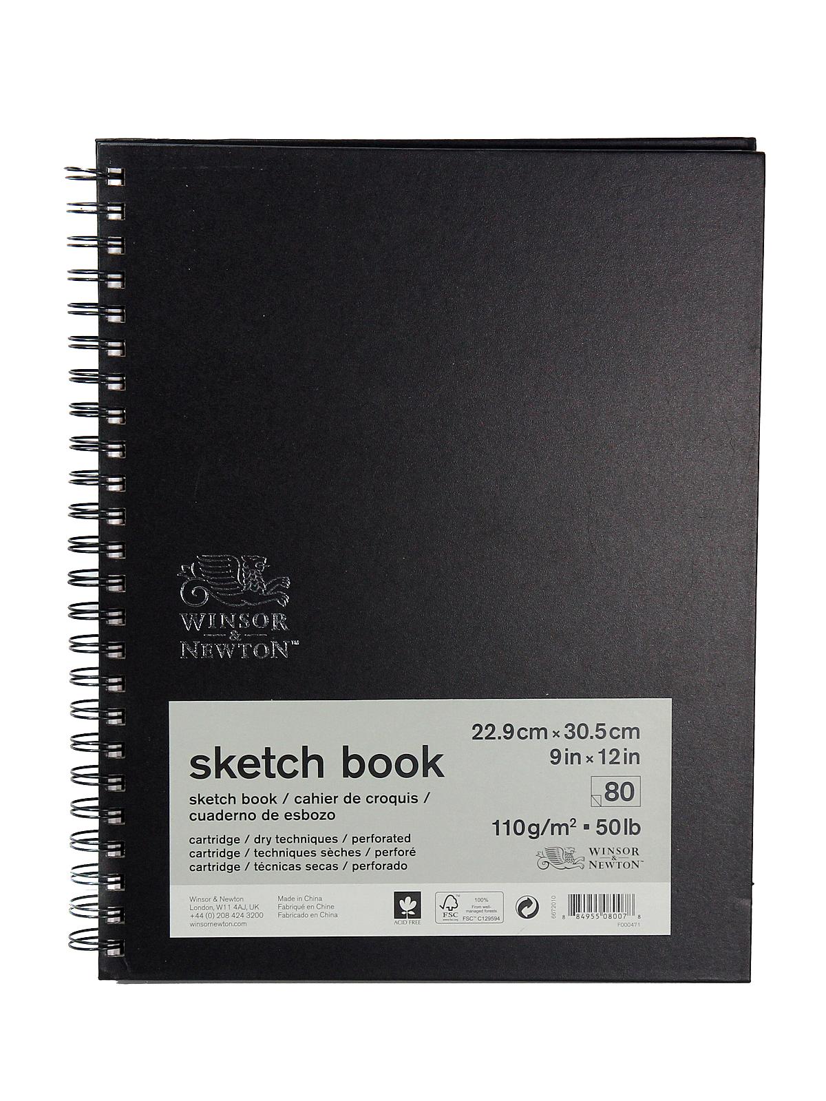 Sketch Books spiral 9 in. x 12 in. 80 sheets