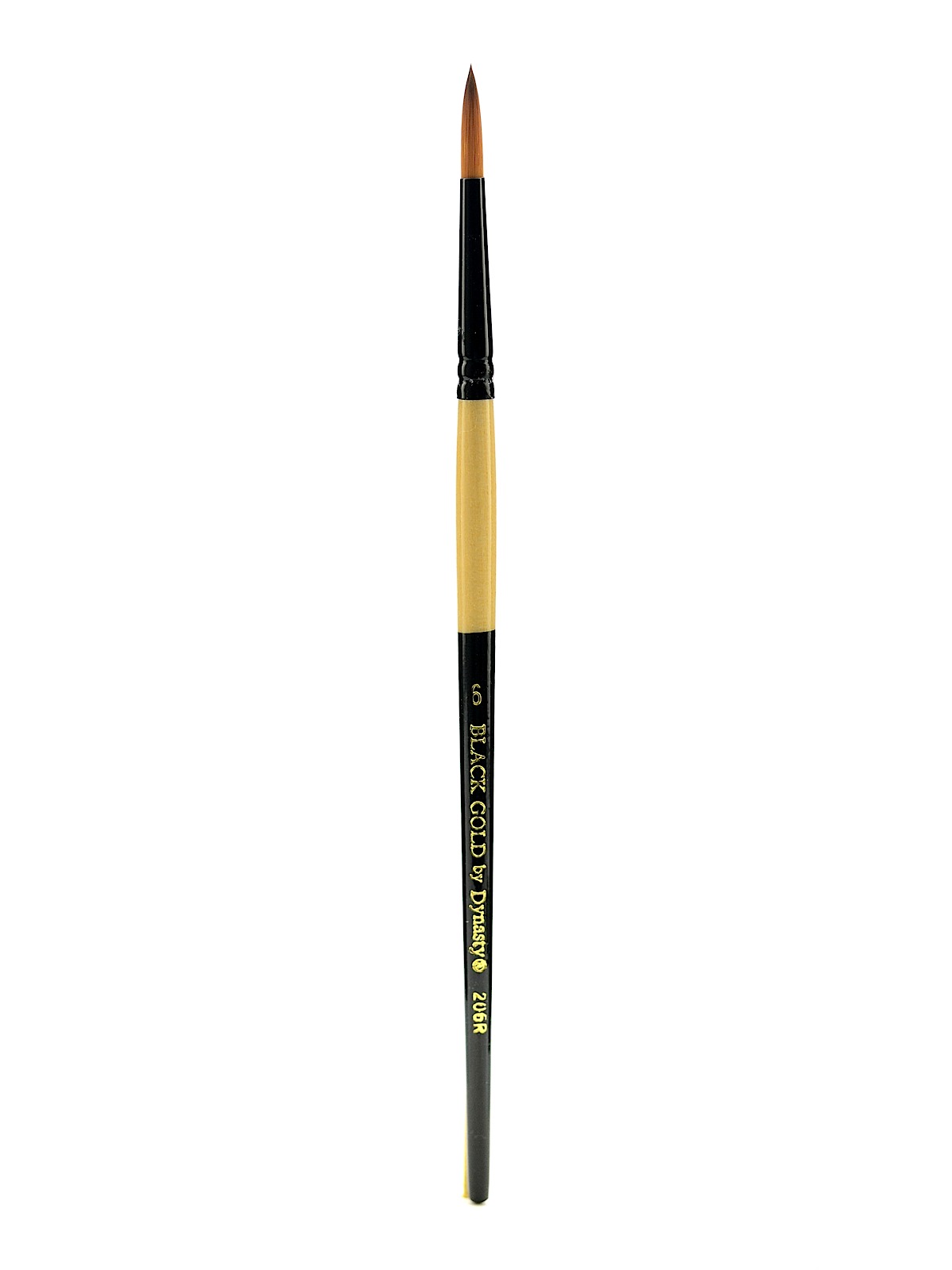 Black Gold Series Synthetic Brushes Short Handle 6 Round