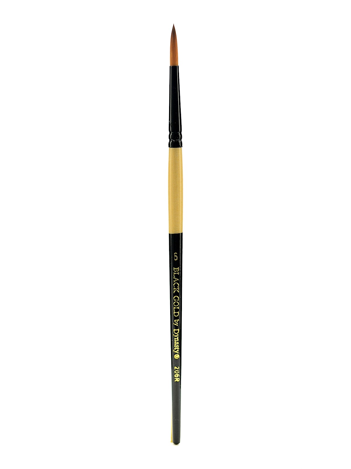 Black Gold Series Synthetic Brushes Short Handle 6 round