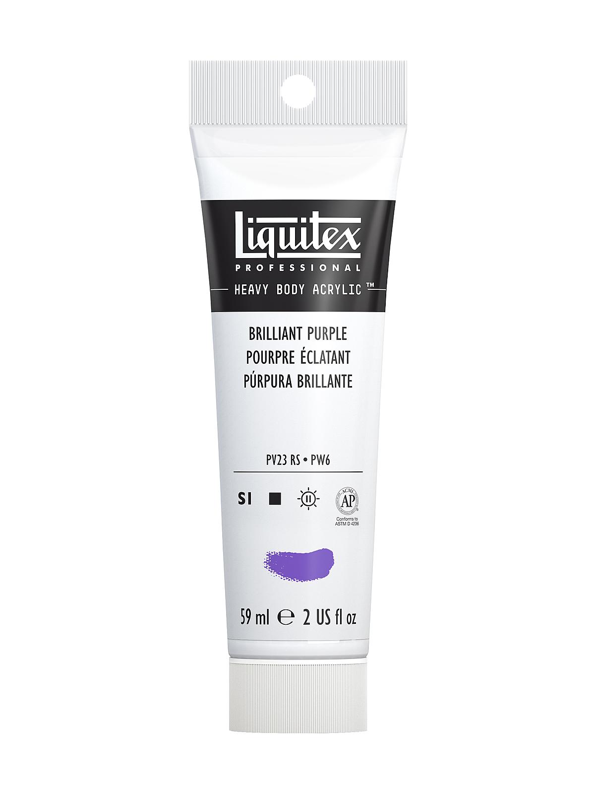 Heavy Body Professional Artist Acrylic Colors brilliant purple 2 oz.