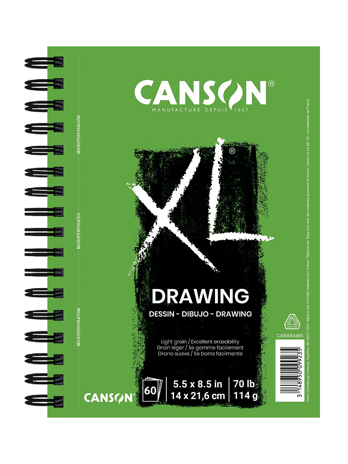 XL Drawing Pad 5.5 in. x 8.5 in. 60 sheets side wire