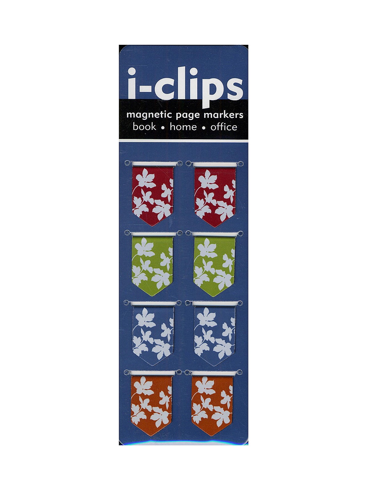 I-clips Magnetic Page Markers Floral Silhouette