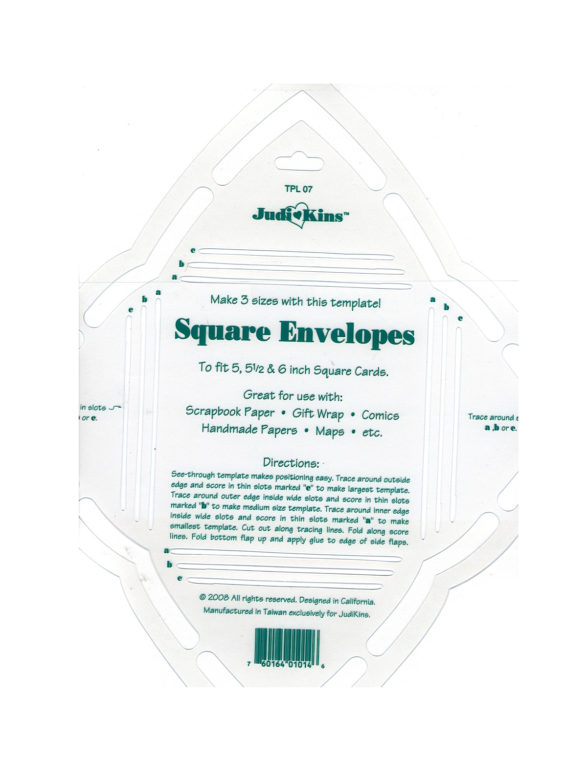 Envelope Templates square template