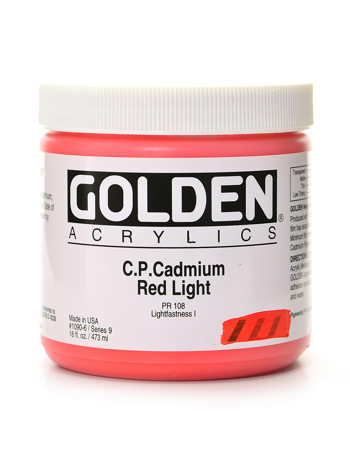 Heavy Body Acrylics cadmium red light (CP) 16 oz.