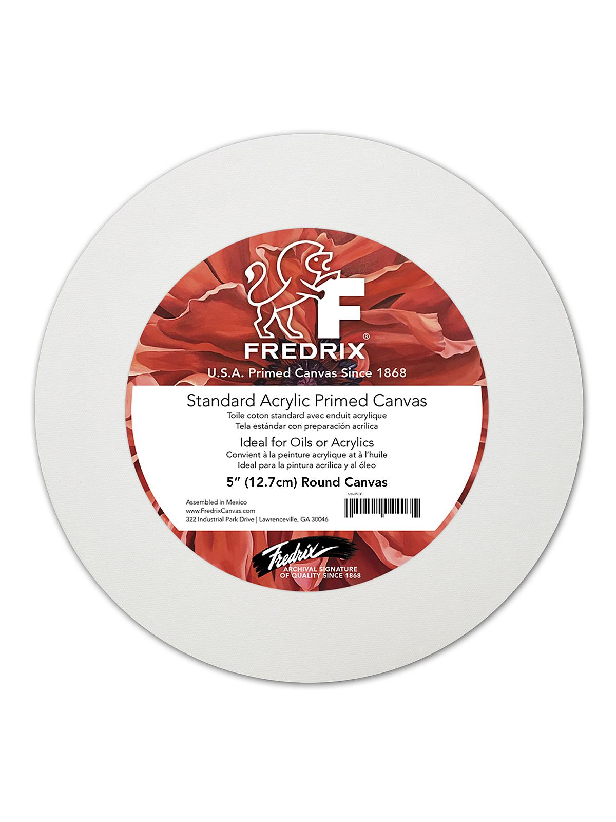 Round Stretched Canvas 5 in. each