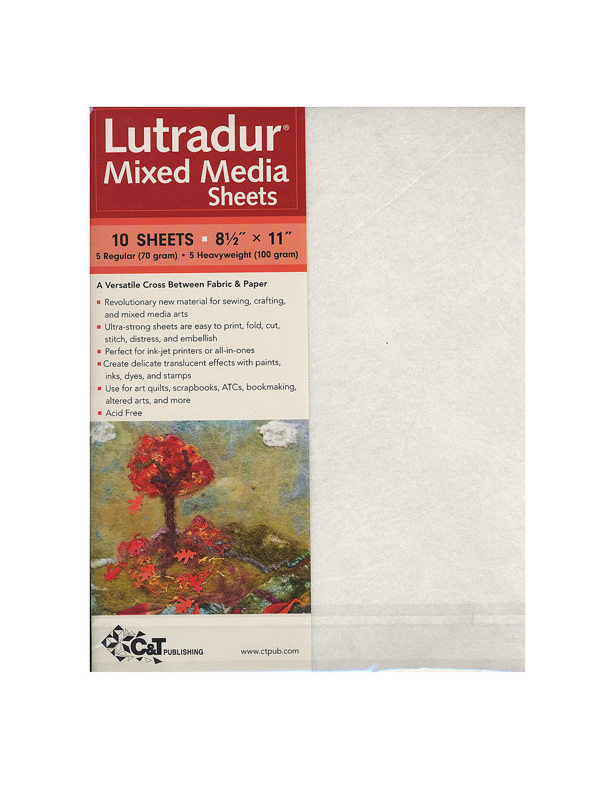 Lutradur Mixed Media Sheets pk 10 8.5x11 8.5 in. x 11 in. pack of 10