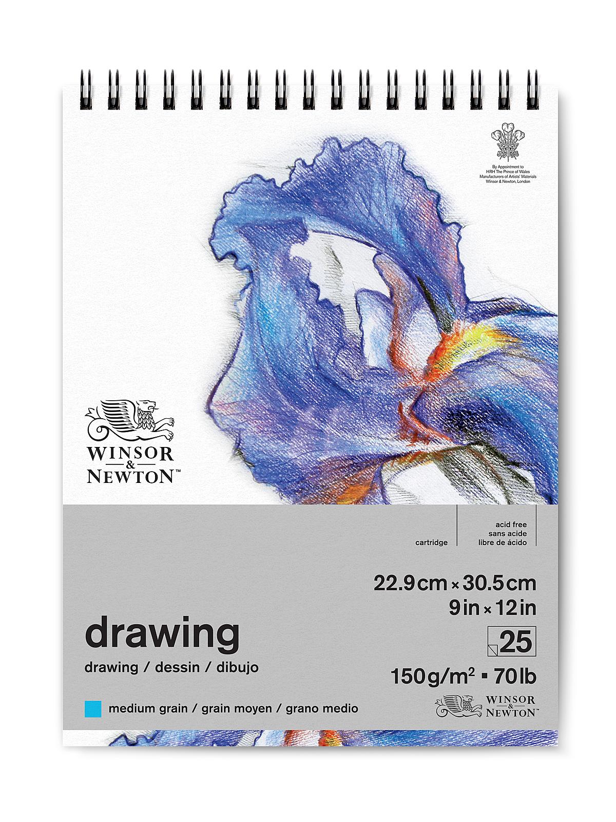 Drawing Pads (Wirebound) medium 9 in. x 12 in. 25 sheets
