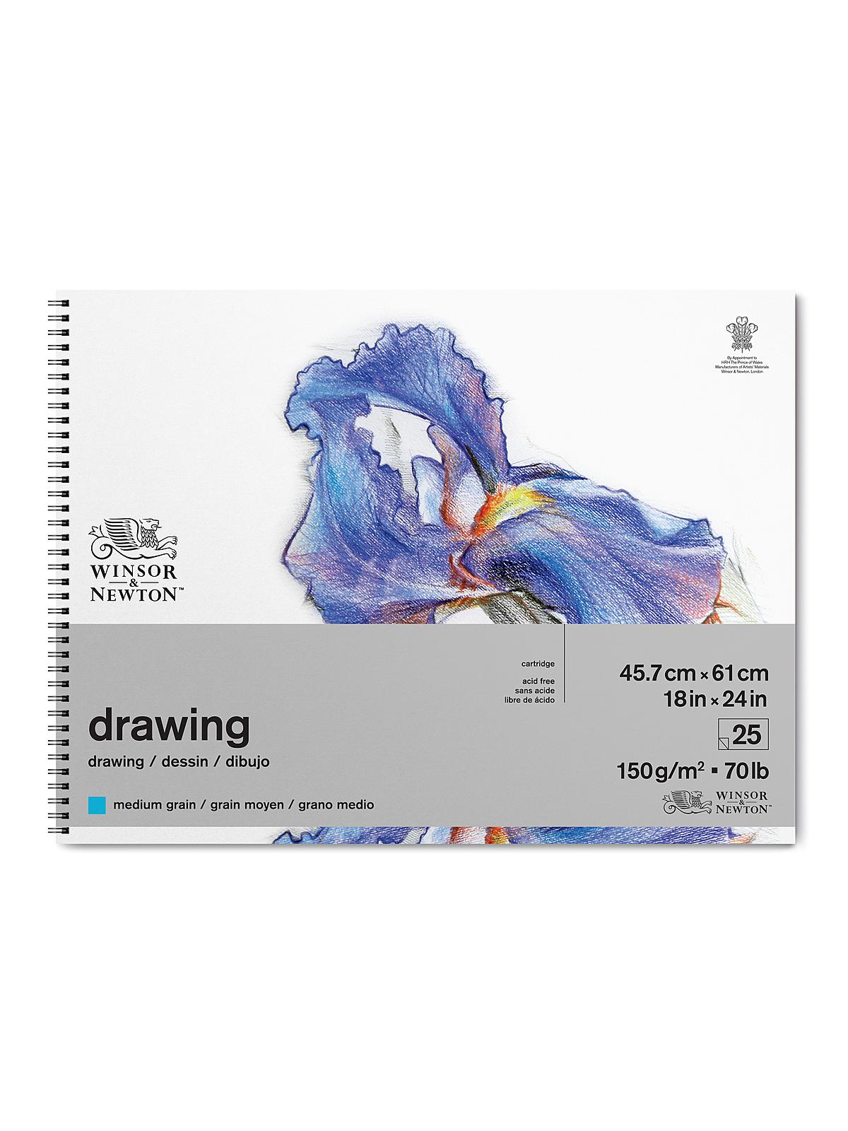 Drawing Pads (Wirebound) medium 18 in. x 24 in. 25 sheets