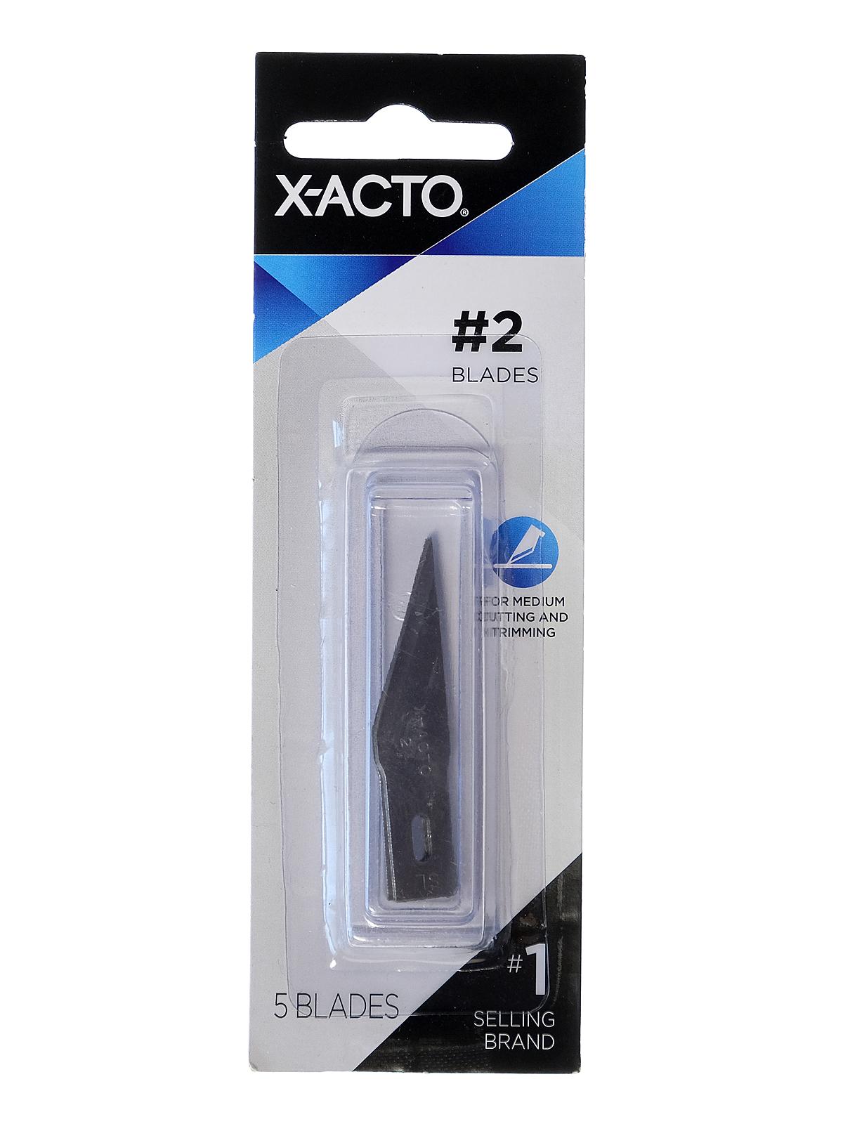 No. 2 Large, Fine Point Blades carded pack of 5