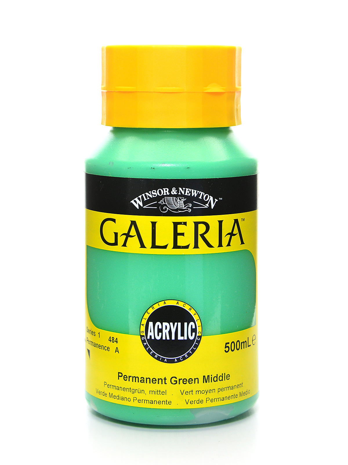 Galeria Flow Formula Acrylic Colours permanent green middle 500 ml 484
