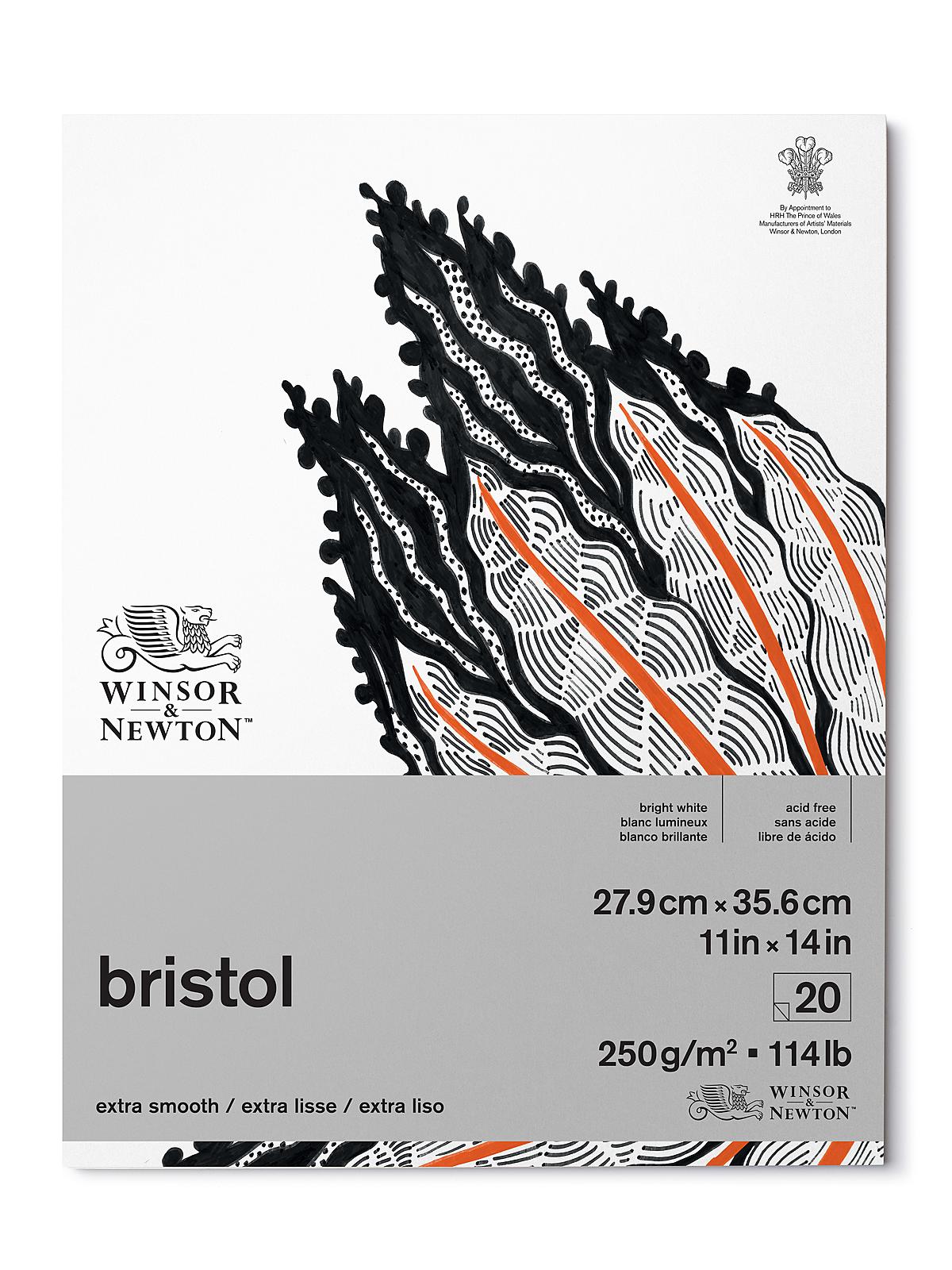 Bristol Paper Pads gummed 11 in. x 14 in. 20 sheets