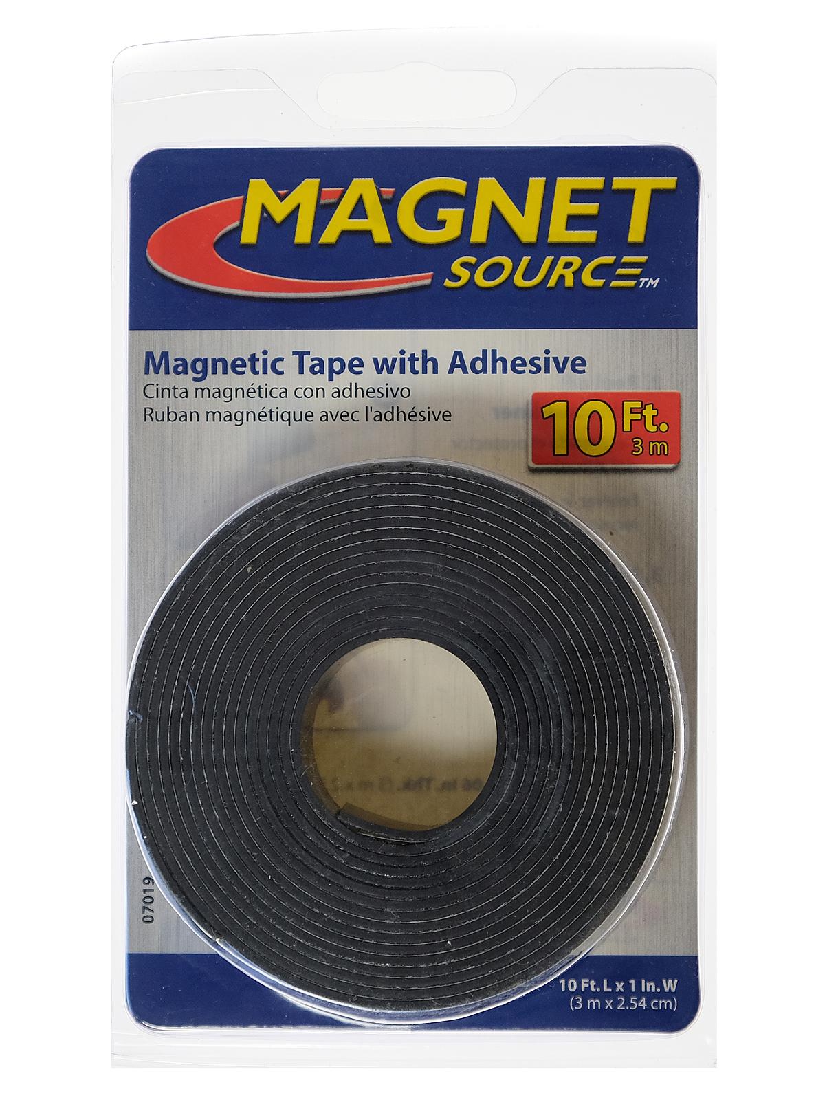 Flexible Magnetic Strips with Adhesive 1 in. x 10 ft.