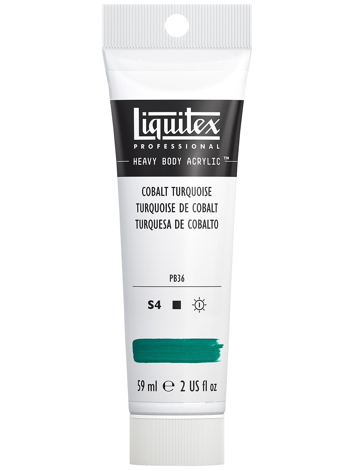 Heavy Body Professional Artist Acrylic Colors cobalt turquoise 2 oz.