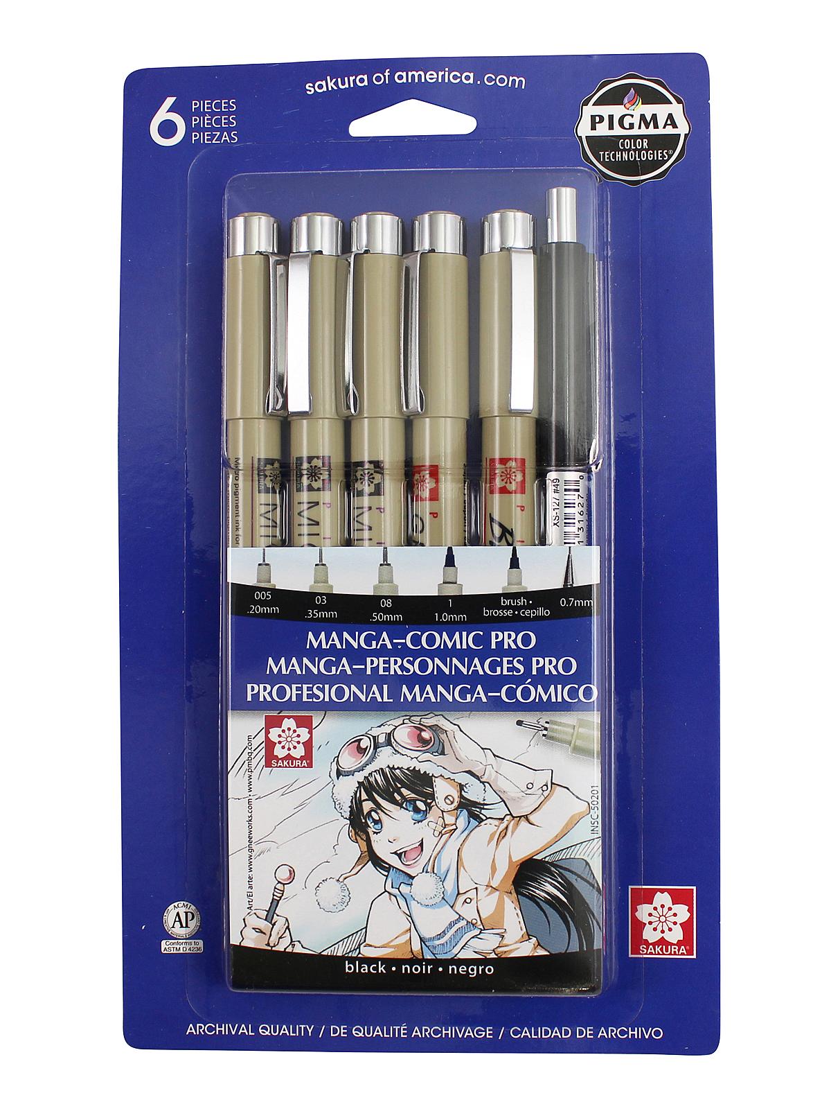 Manga-Comic Pro Sketching & Inking Set set of 6