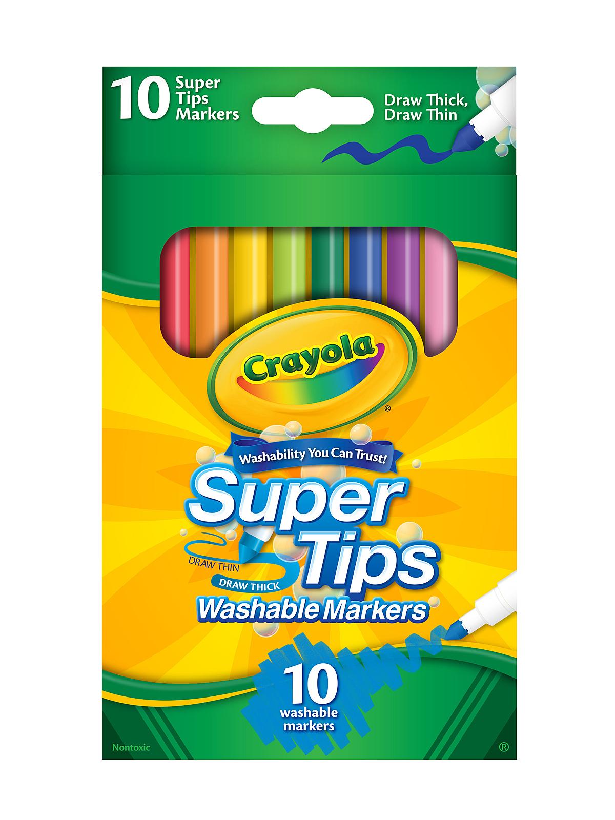 Super Tips Washable Markers Set Of 10