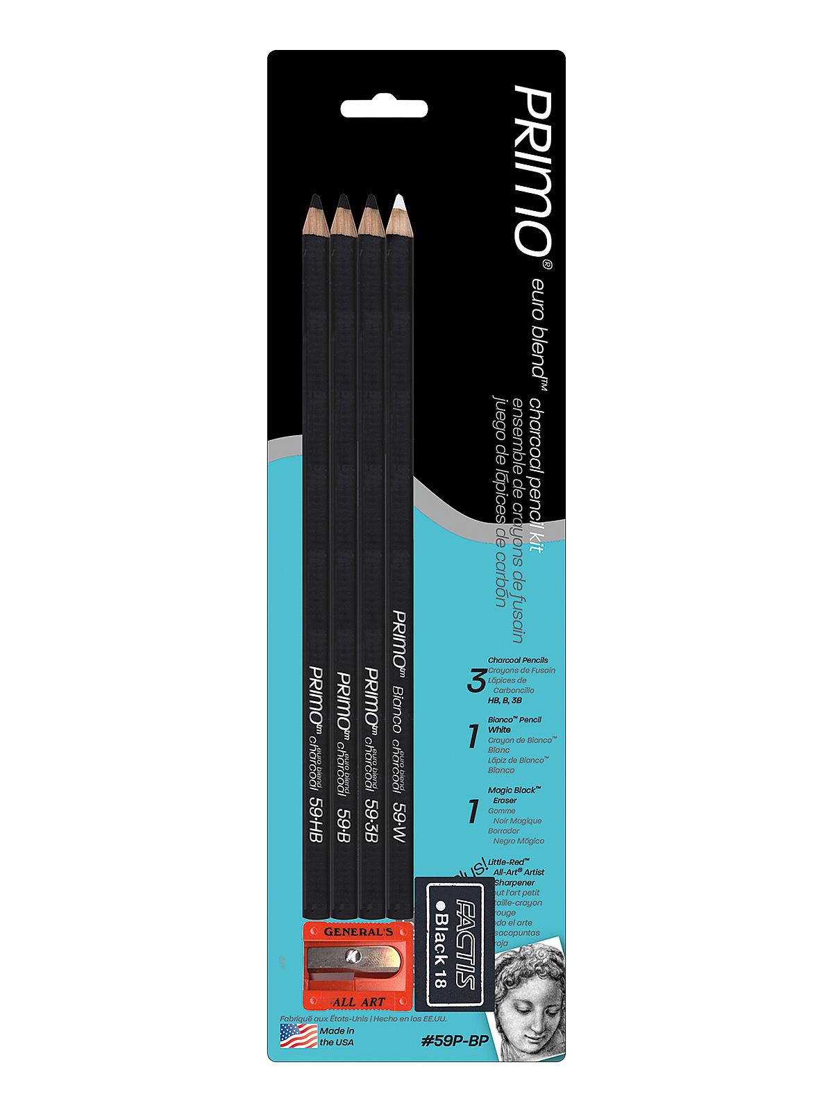 Primo Euro Blend Charcoal Set 59P-BP each