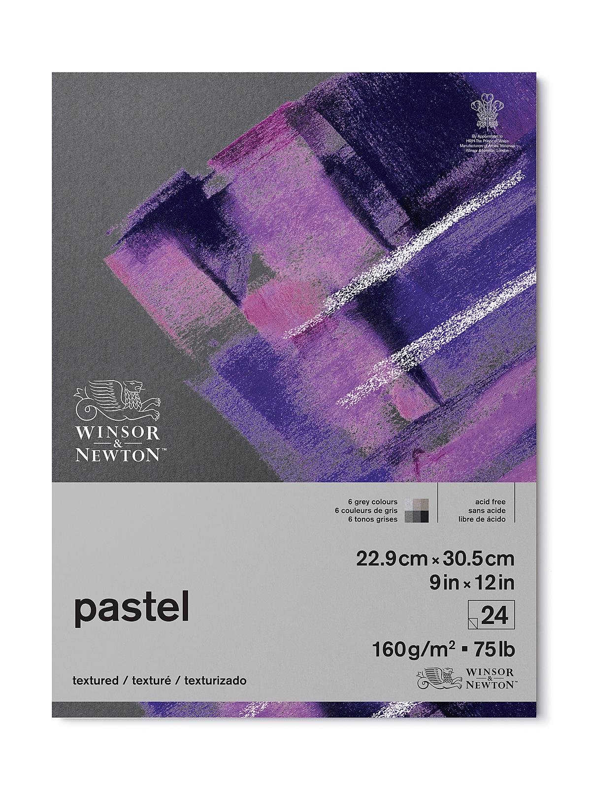Pastel Paper Pads (Gummed) grey colours 9 in. x 12 in. 24 sheets