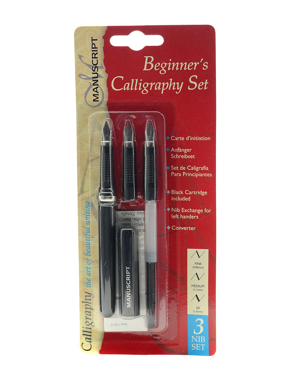 3 Nib Beginners Calligraphy Set right handed