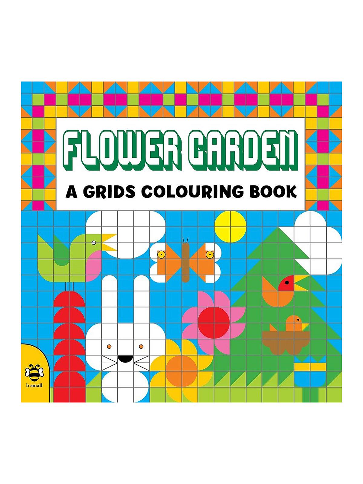 A Grids Colouring Book Flower Garden