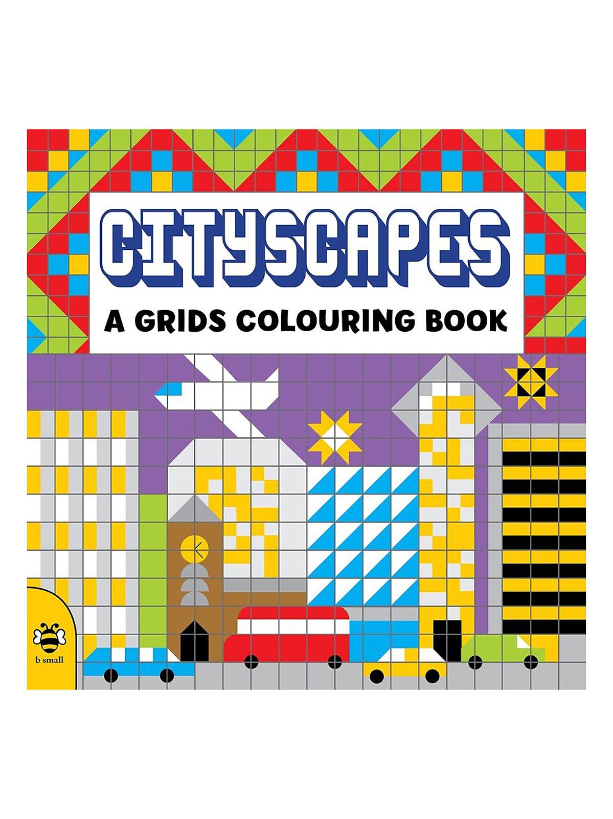 A Grids Colouring Book cityscapes
