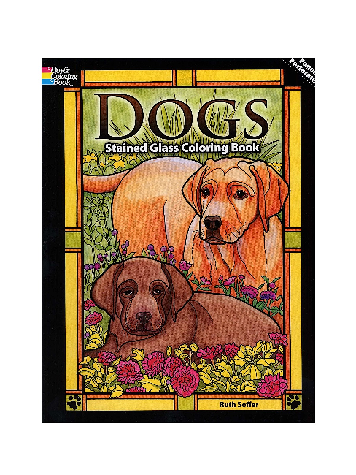 Stained Glass Coloring Books dogs
