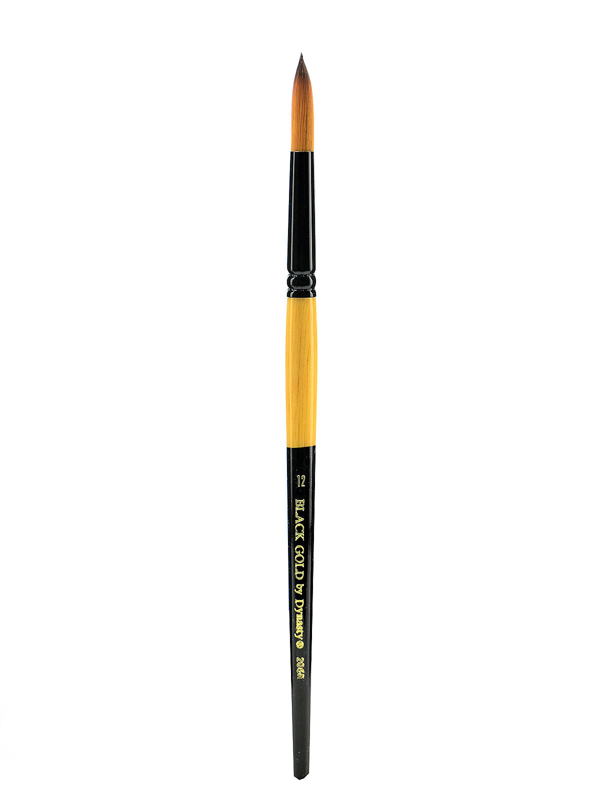 Black Gold Series Synthetic Brushes Short Handle 12 round