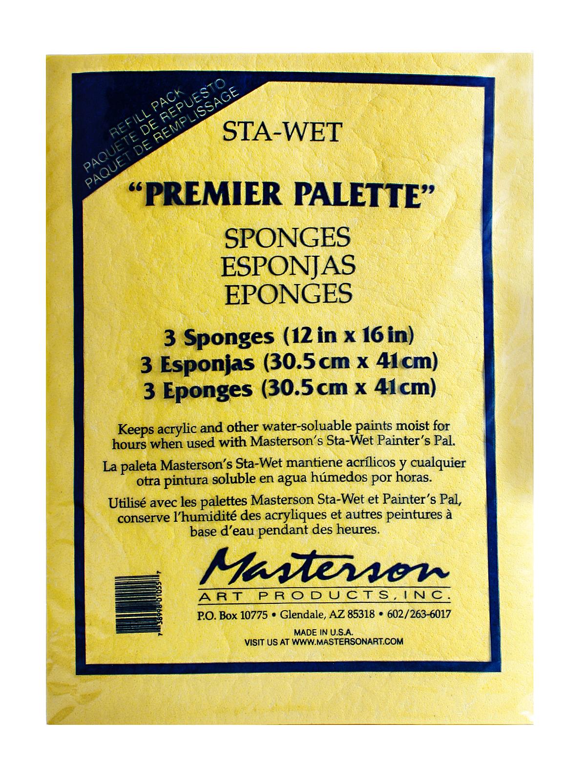 Premier Acrylic Paper and Sponge Refills pack of 3 Sponge Refill