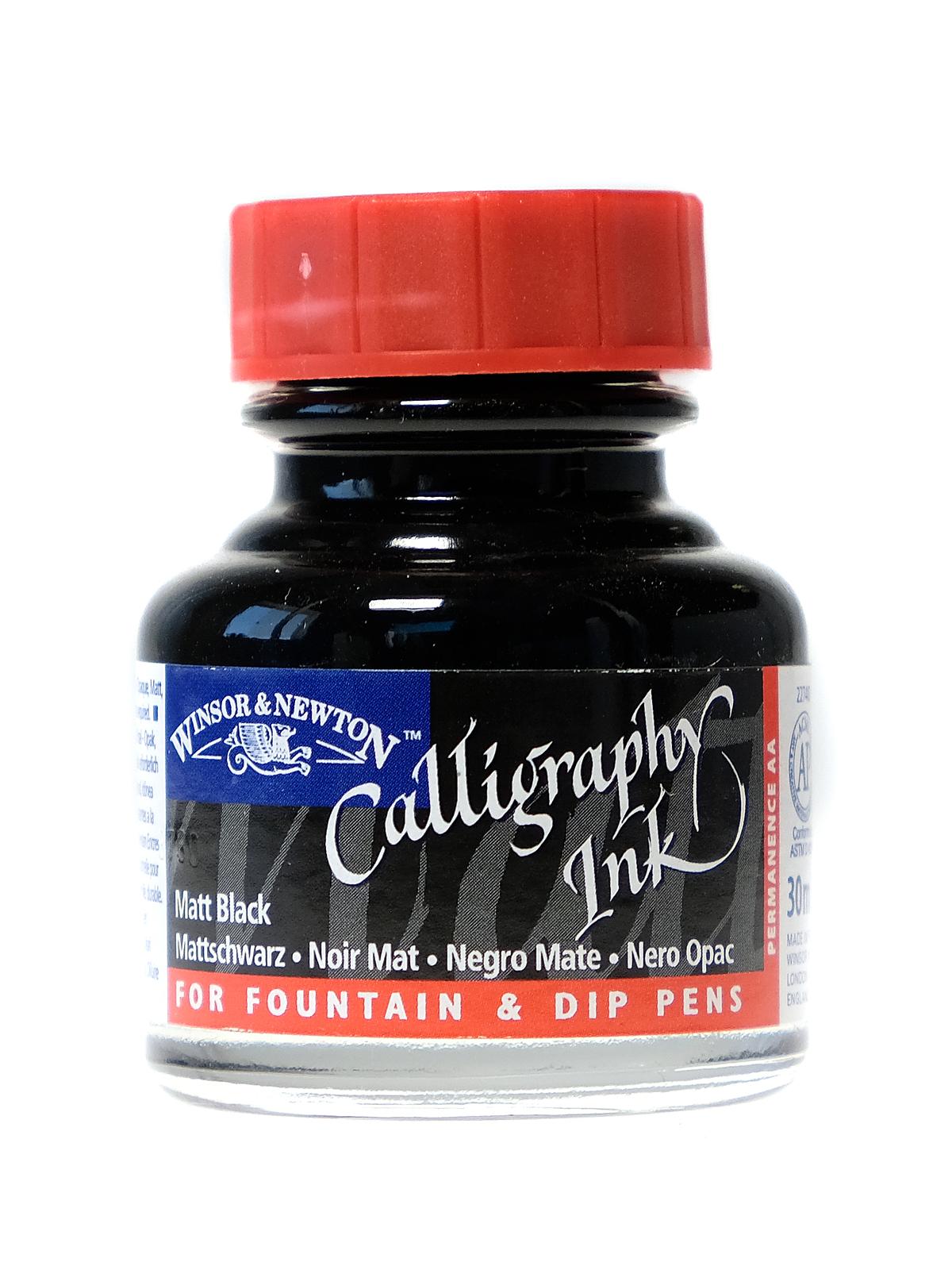 Calligraphy Ink matte black 1 oz.