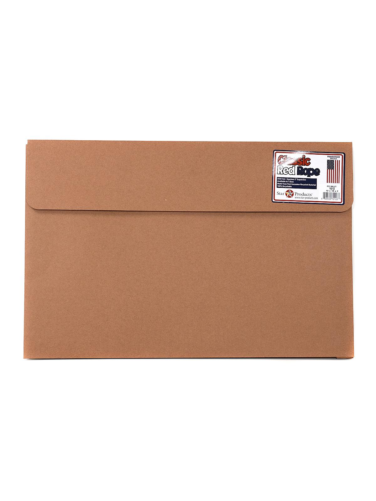 STAR Wallet Art Portfolios 12 in. x 18 in. hook-and-loop closure red