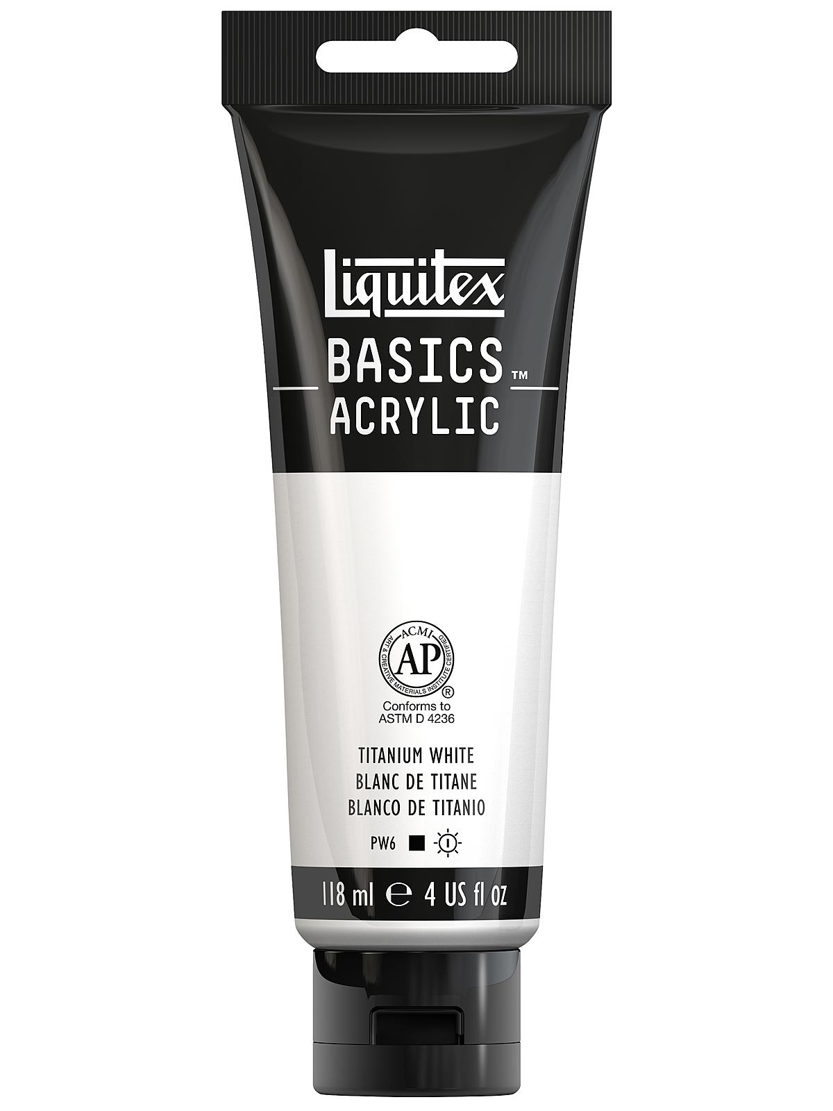 Basics Acrylics Colors titanium white 4 oz. tube