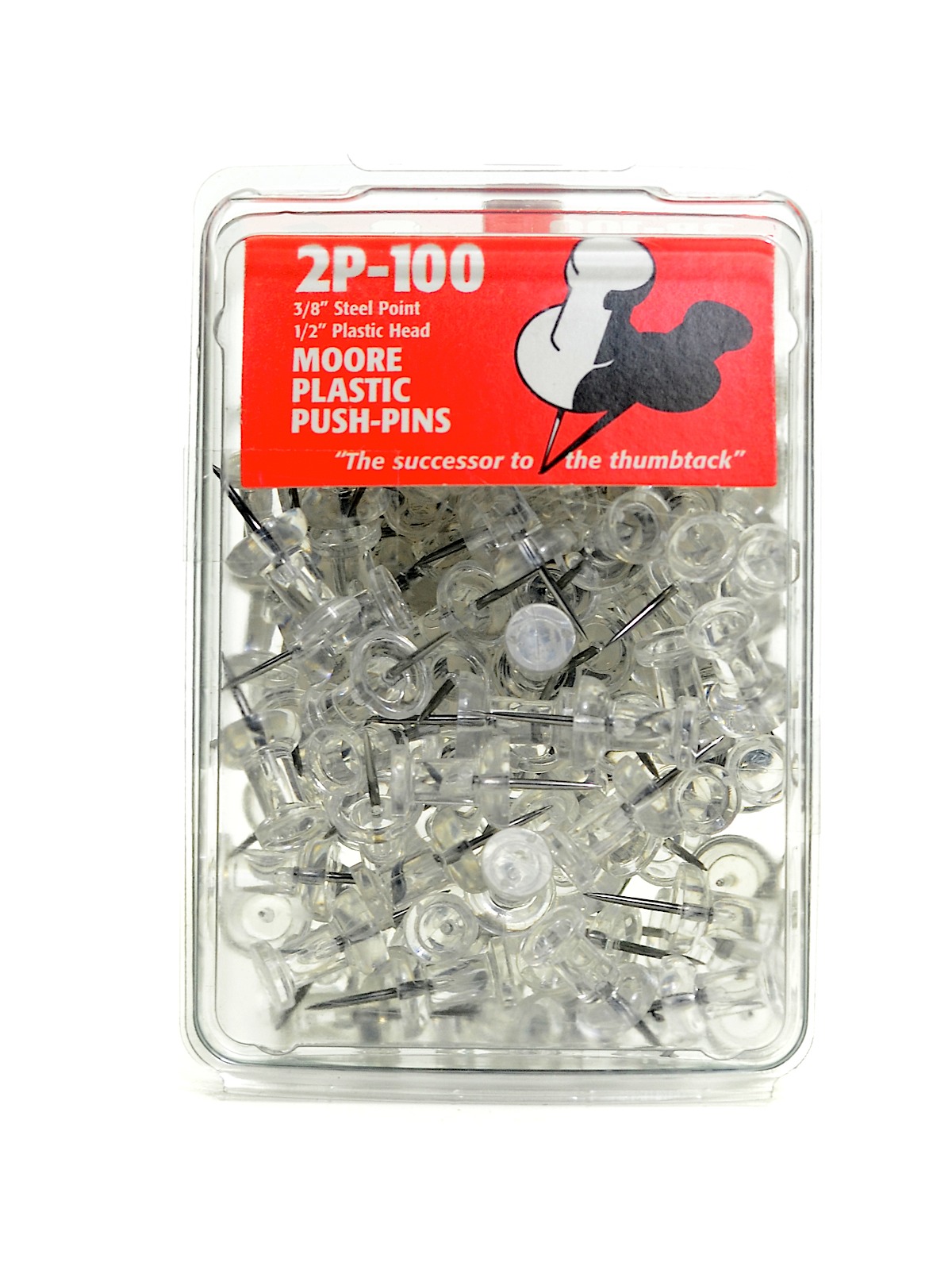 Push Pins Clear Plastic Pack Of 100