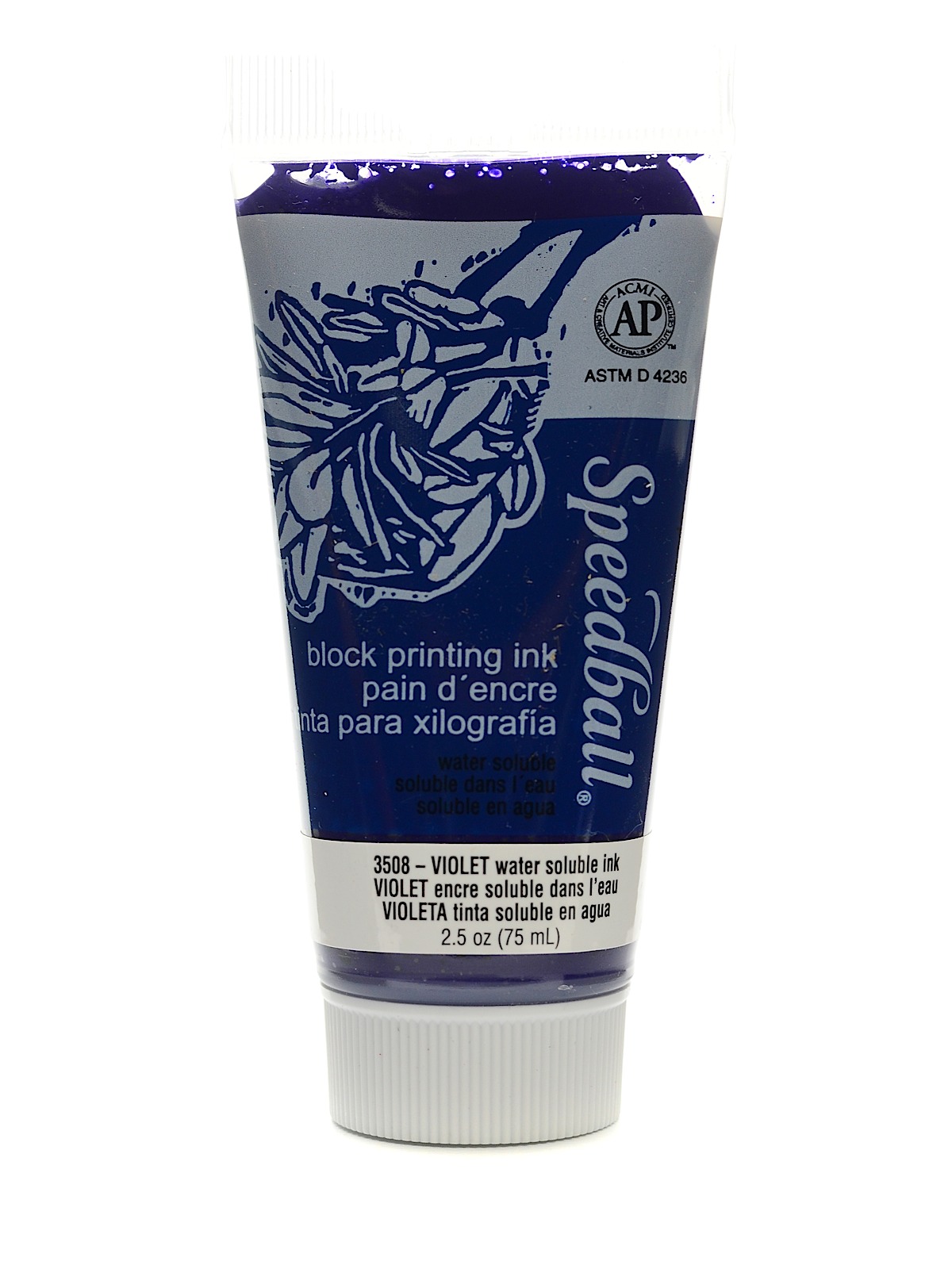Block Printing Water Soluble Ink violet 2.5 oz.