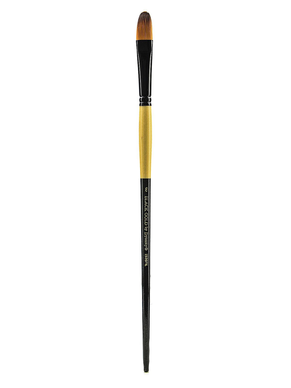 Black Gold Series Long Handled Synthetic Brushes 8 Filbert 1526FIL